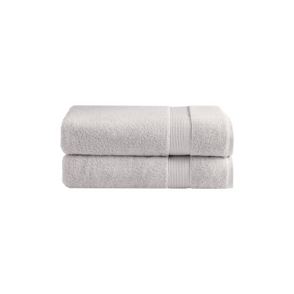 NEW UNDER THE CANOPY classic organic 2-piece bath towel set in silver